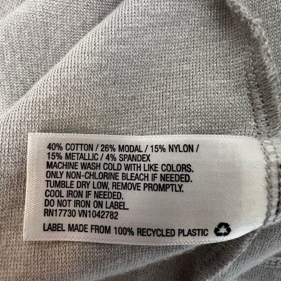 A New Day Womens Knit Tank Top Size XXL Shimmery Light Gray Layering Shell - Picture 5 of 5